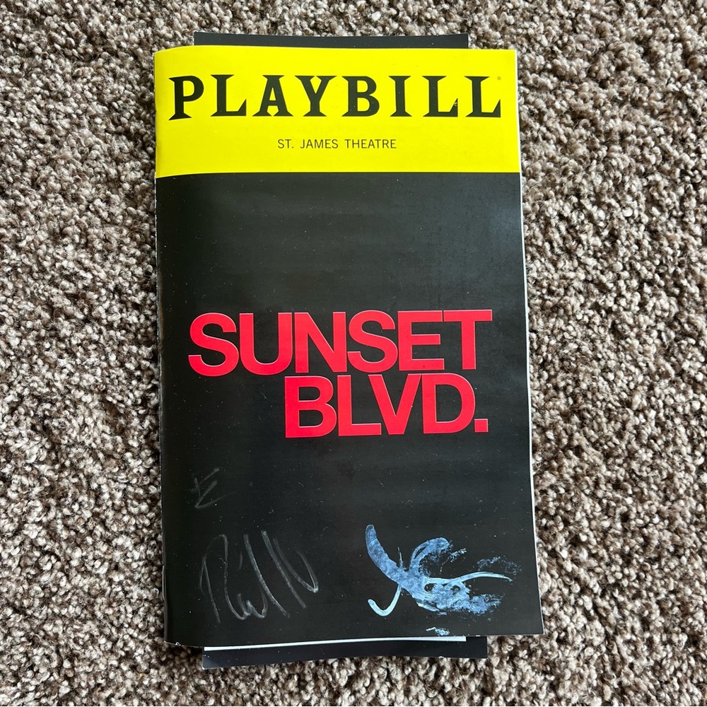 Nicole Scherzinger Signed Sunset Blvd Playbill